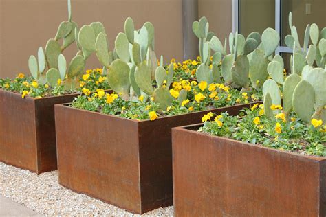 metal box planters to put on floor|outdoor metal planter boxes.